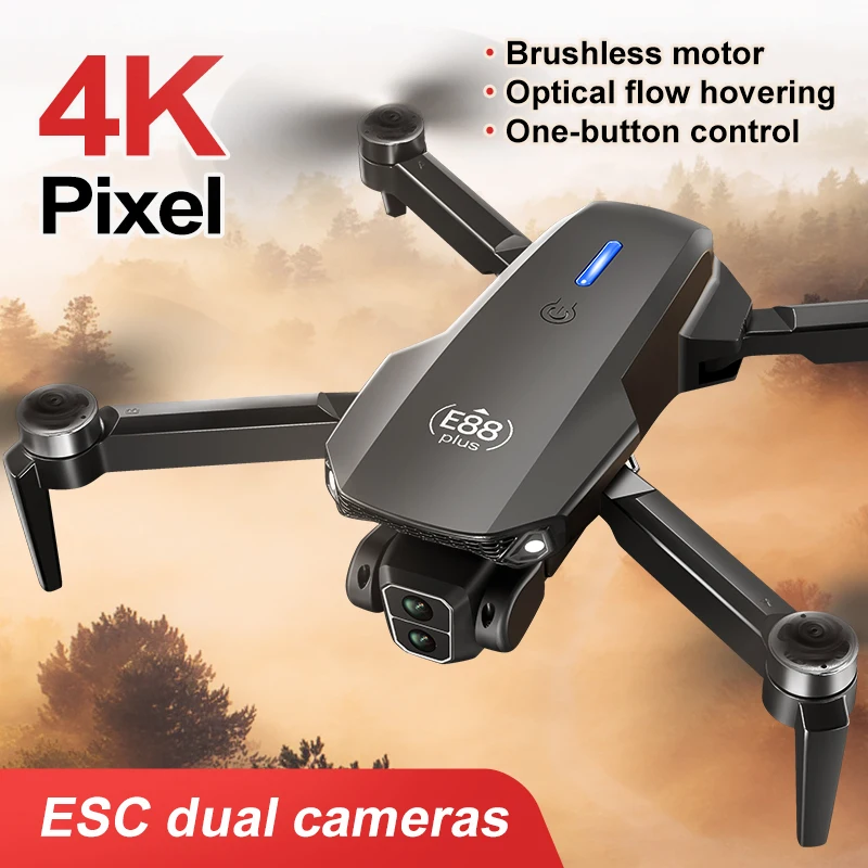 Drone Quadcopter E88 Plus baru - Drone Cinematic ulasan dan harga