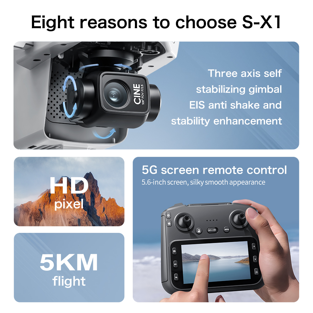 Drone S-X1 Original 8K HD Prof - Drone Photogrammetry ulasan dan harga
